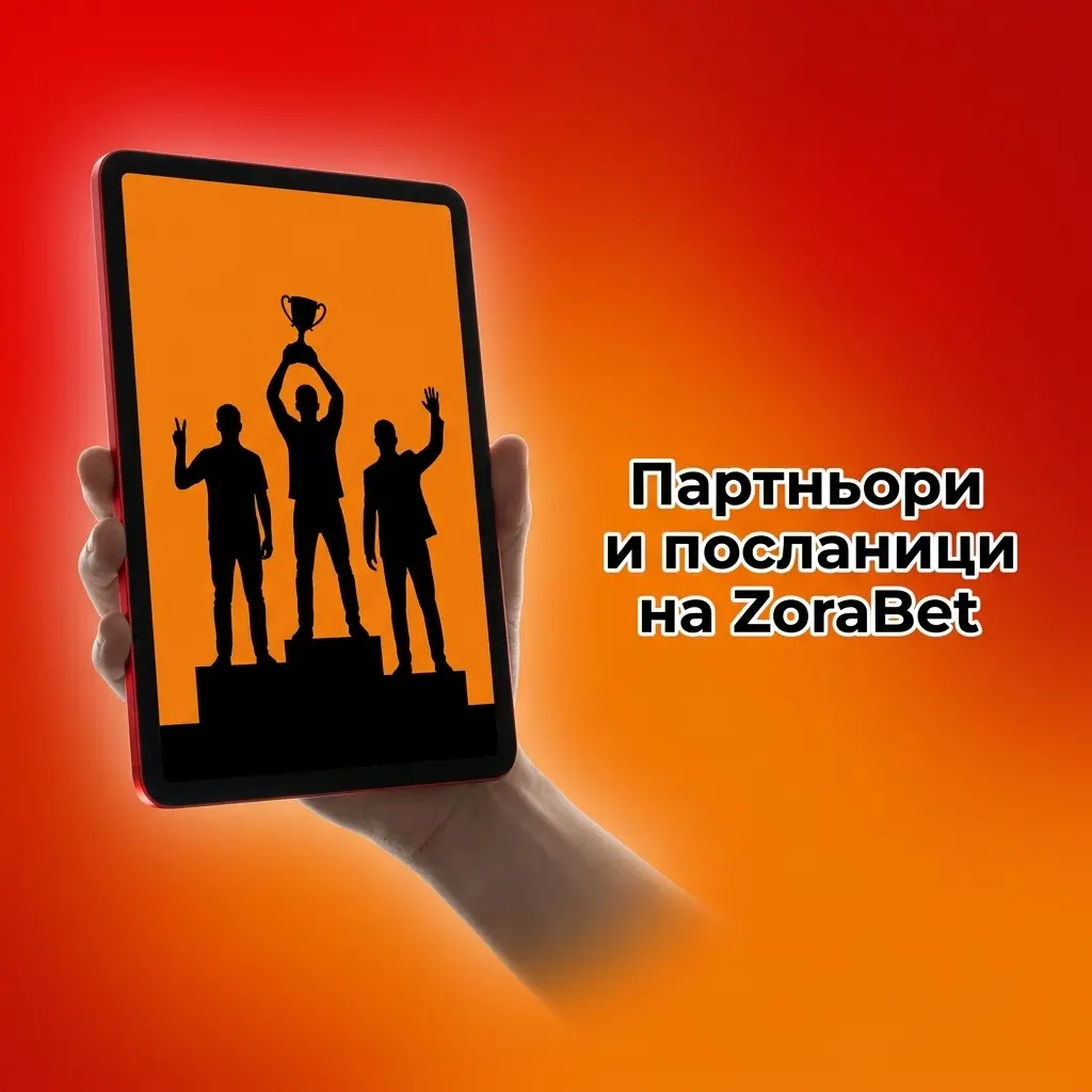 Лого на ZoraBet с въпросителен знак, символизиращо липсата на официални партньори и посланици