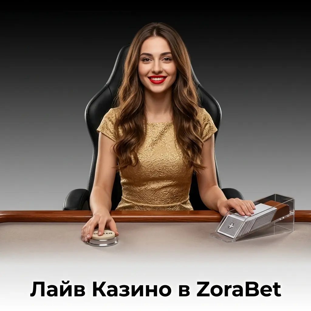 Лайв казино маса с жив дилър в ZoraBet, стриймвана от реално студио с рулетка и карти