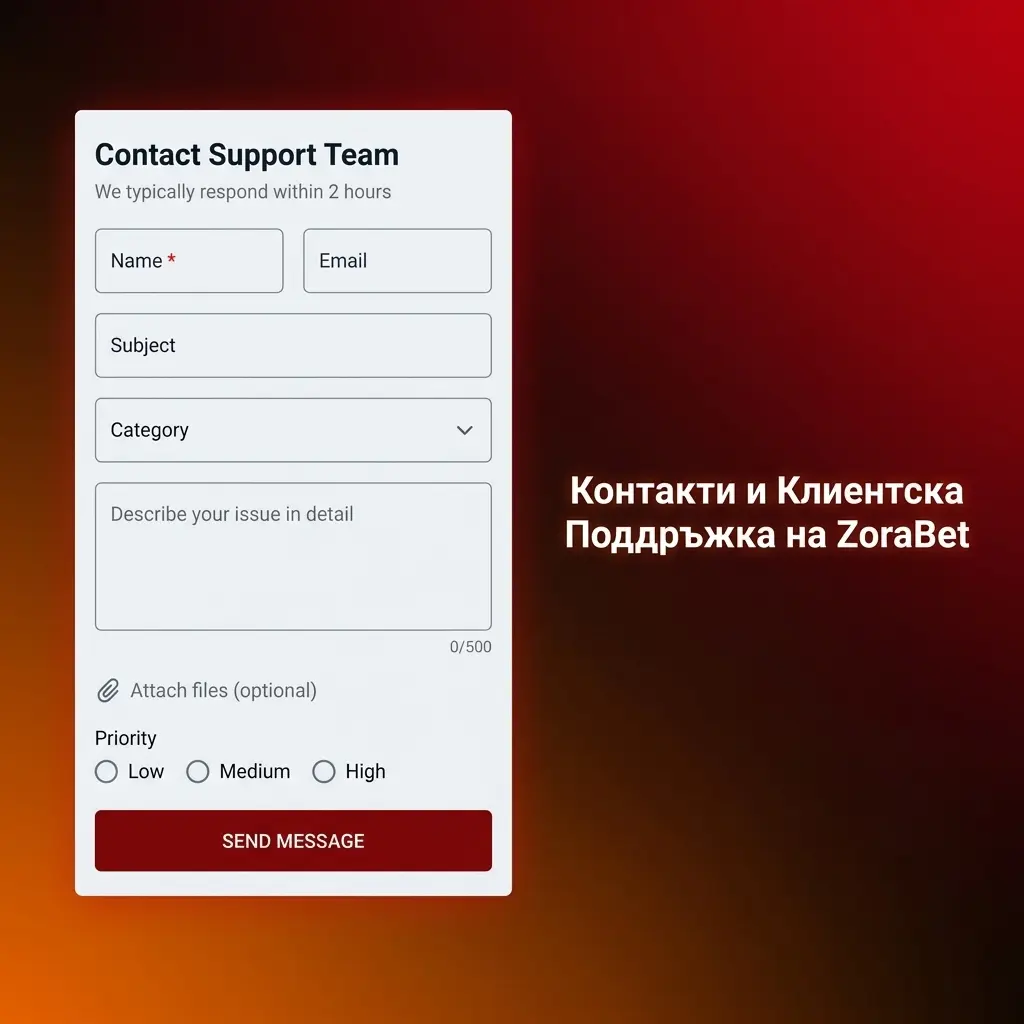 Екип на ZoraBet предлага 24/7 поддръжка чрез онлайн чат, имейл и FAQ секция за български потребители